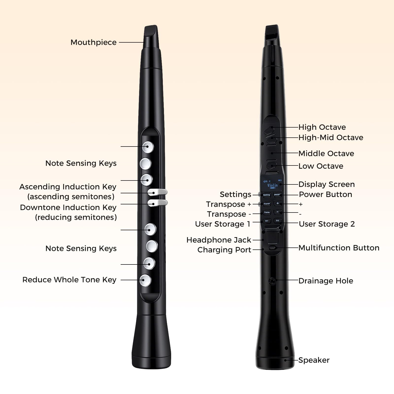 Amazon.com: Costzon Electronic Wind Instrument, Portable Mini